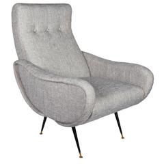 Vintage Italian Mid-Century Lounge Chair in the Manner of Marco Zanuso