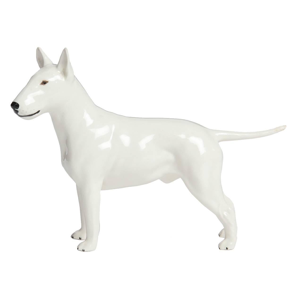 Bull Terrier Ceramic Figurine