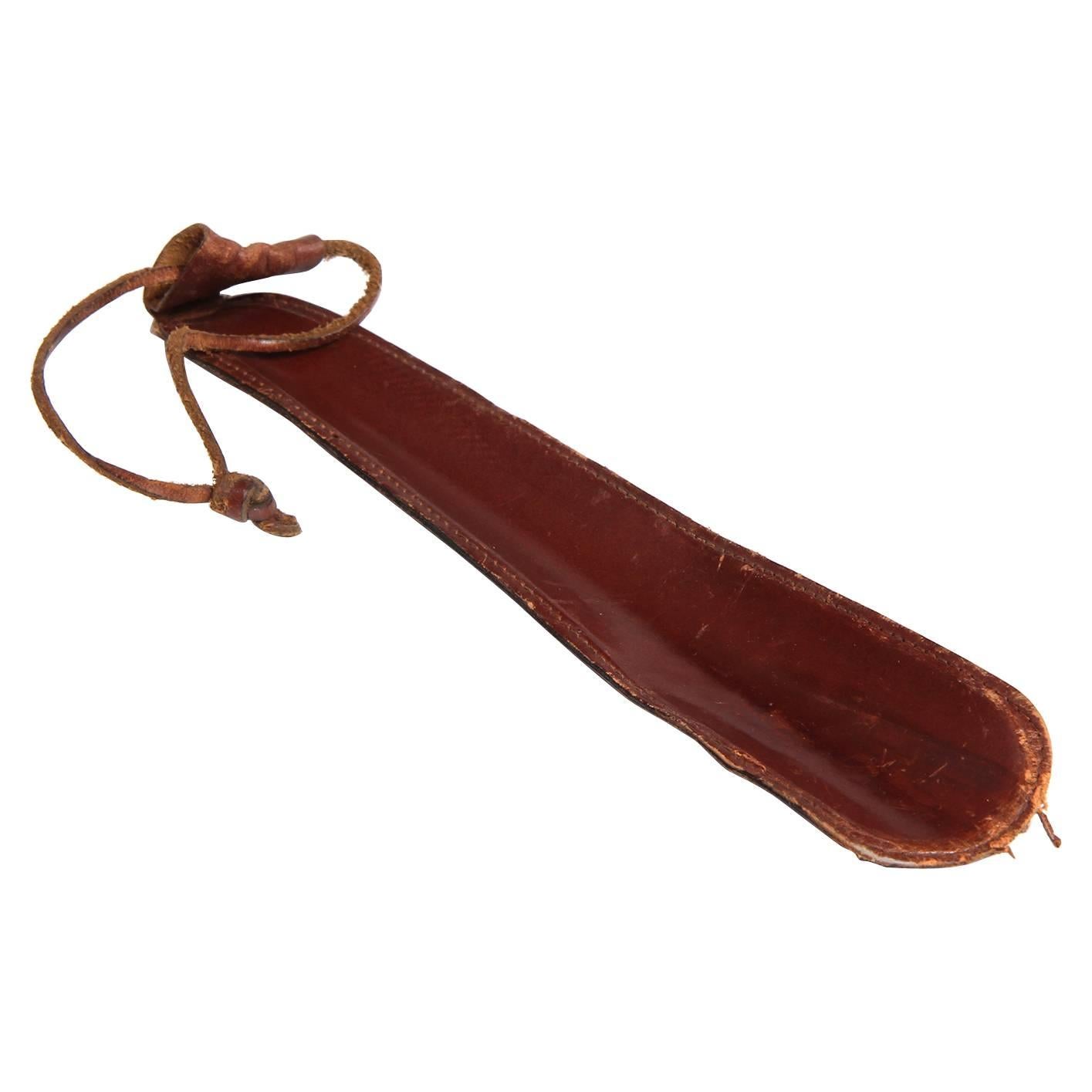 Leather-Wrapped Shoe Horn For Sale