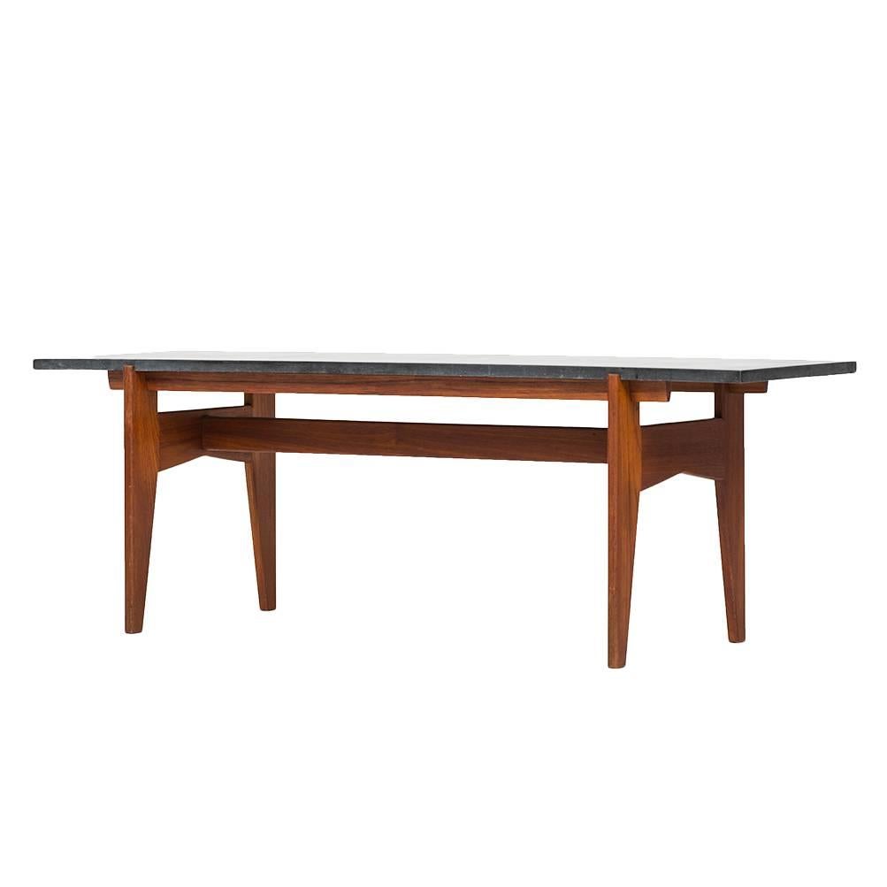 Hans-Agne Jakobsson Side Table in Teak and Black Granite