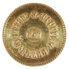 Large Brass Persian Hanging Tray 9
