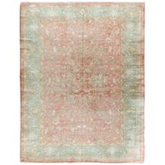 Antique Turkish Oushak Rug 10