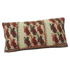 19th Century Turkish Embroidery Lumbar Pillow. 8
