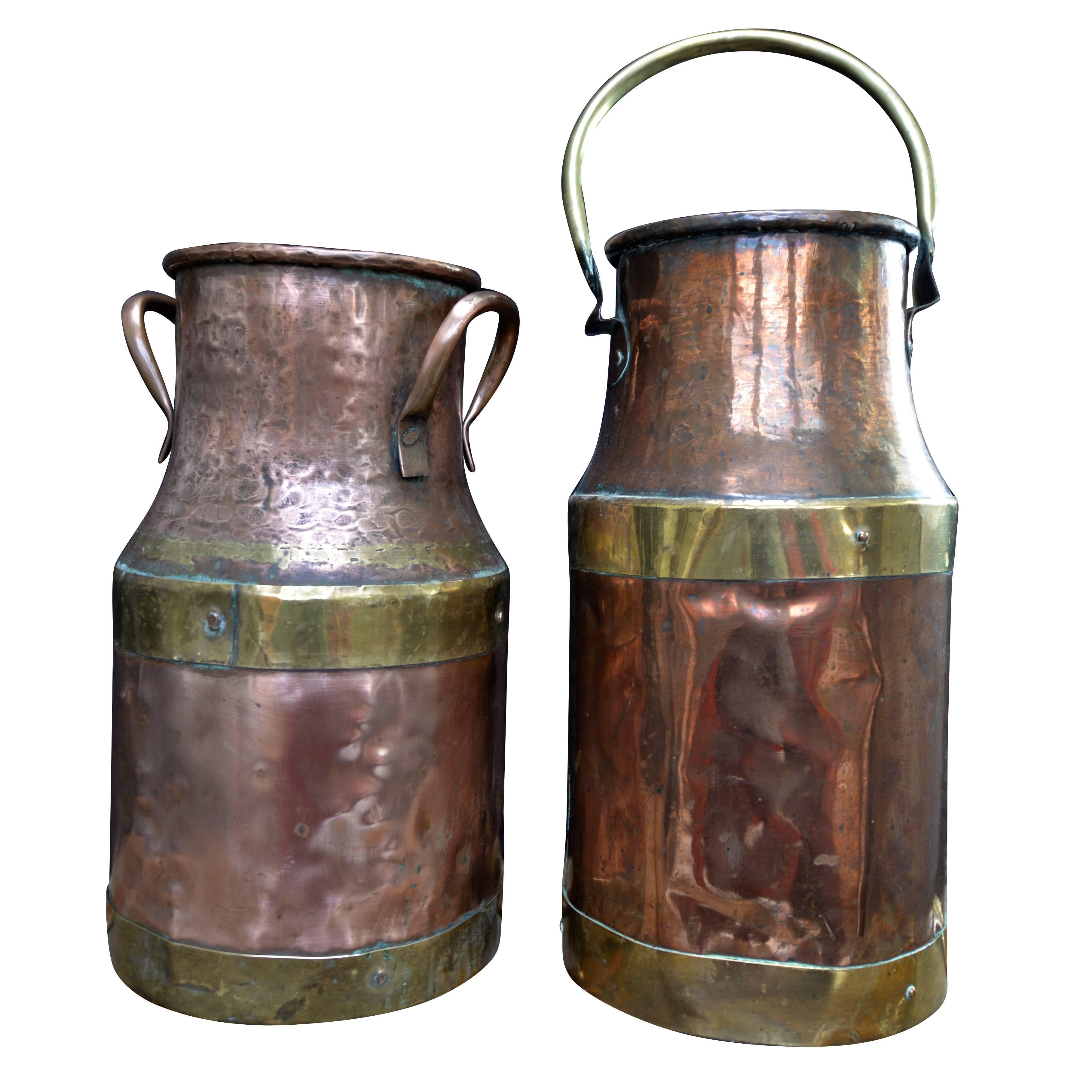 19th Century French Copper Milk Churn For Sale