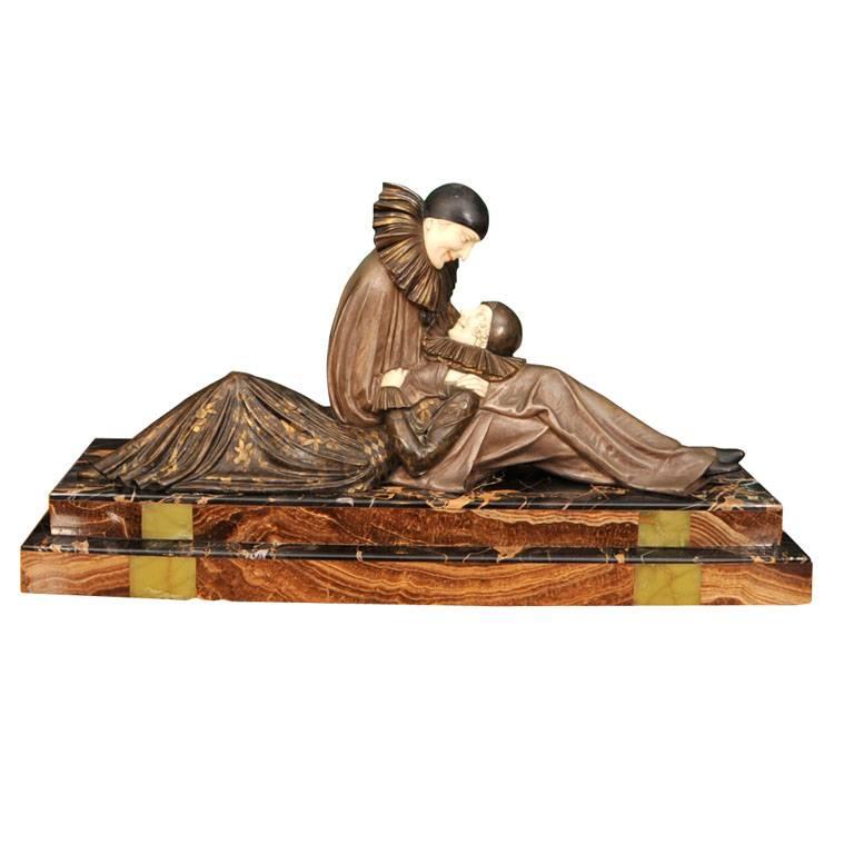 Skulptur von D. H. Chiparus, The Eternal Story