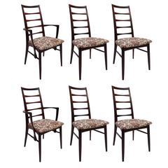 1950s Niels Moller for Koefoeds Hornslet Set of Six Rosewood Dining Chairs
