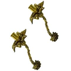 Rare Pair of Guillemard Bronze Art Nouveau Sconces 1