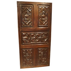 17th Century Carved Walnut Door from the Languedoc Region of France