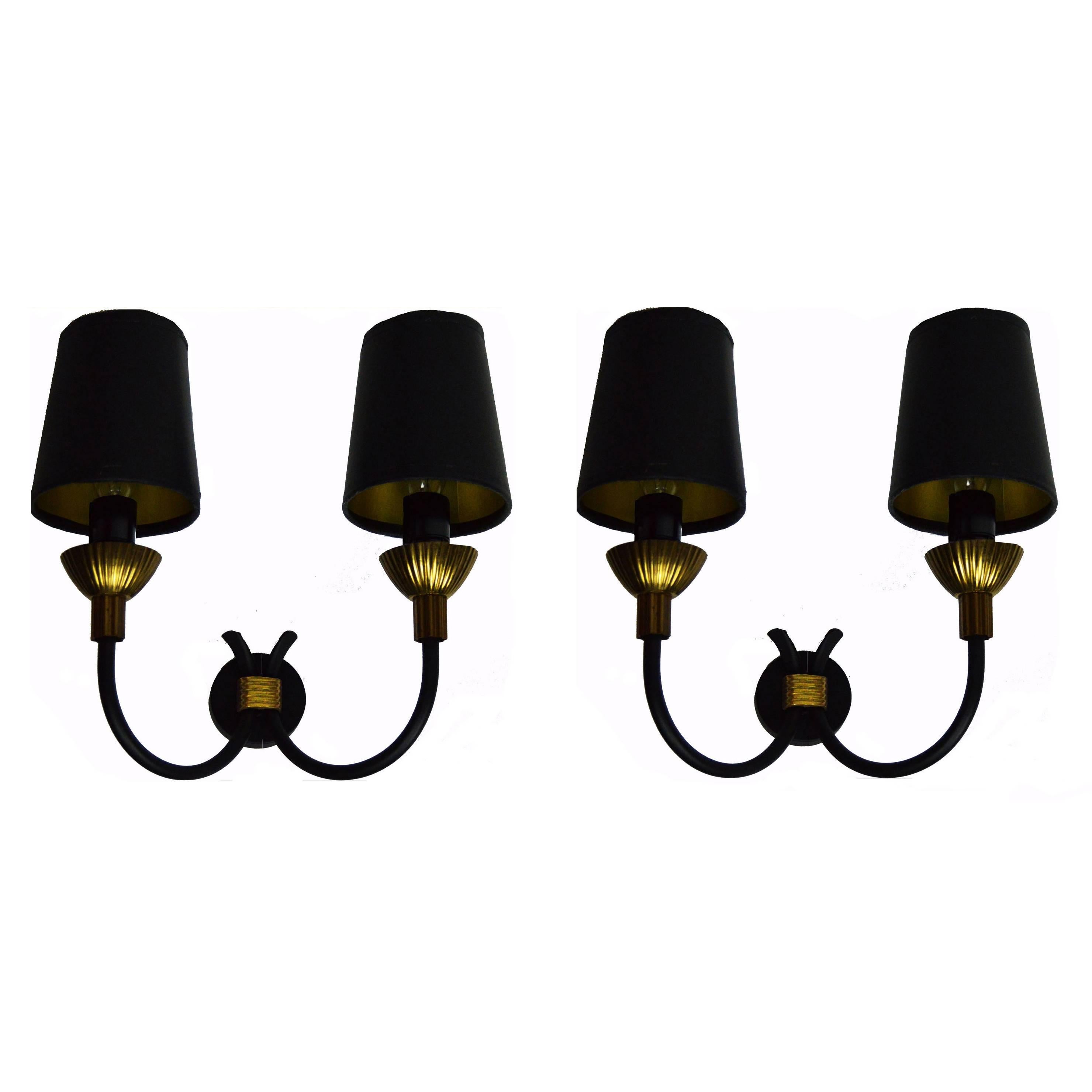 Maison Lunel Sconces Price for one sconce. For Sale