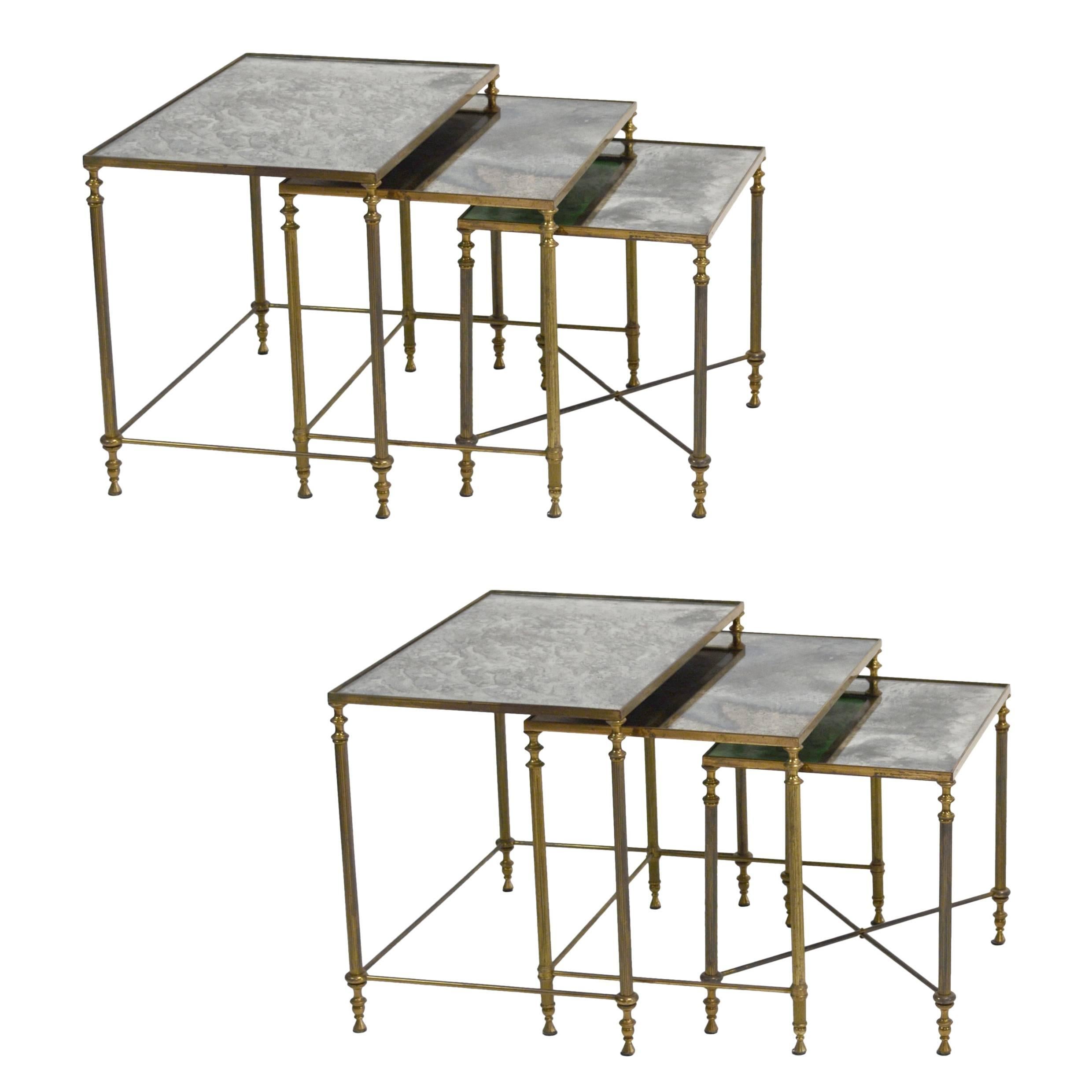 Pair of French Neoclassical Nesting Tables