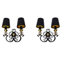 Andre Arbus Sconces. 4 pairs available. Priced by pair