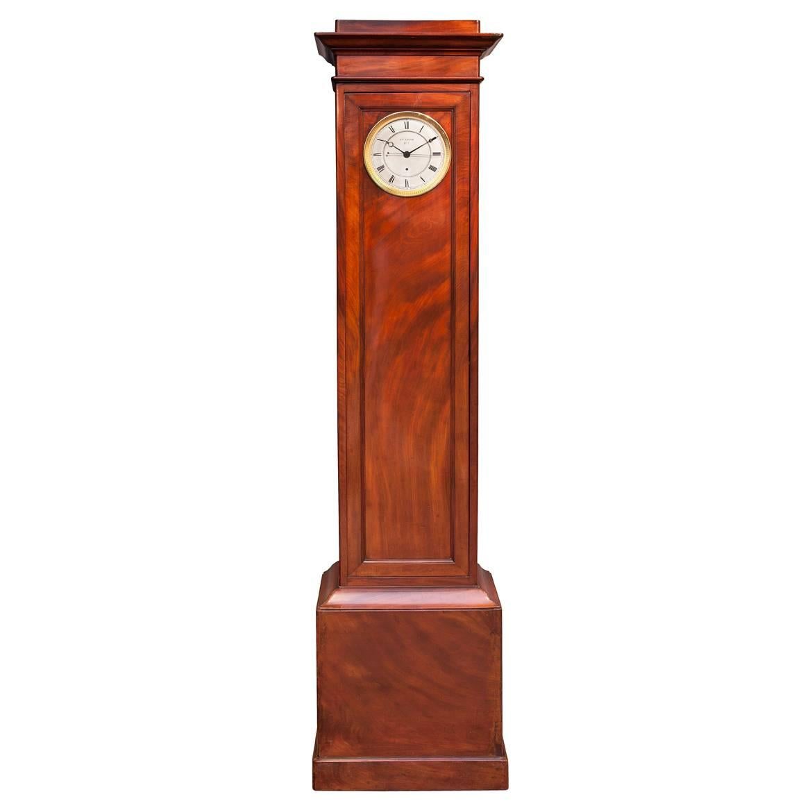 Beautiful French Mahogany Floor Standing Regulator Signed by Aime Jakob, No.7 For Sale