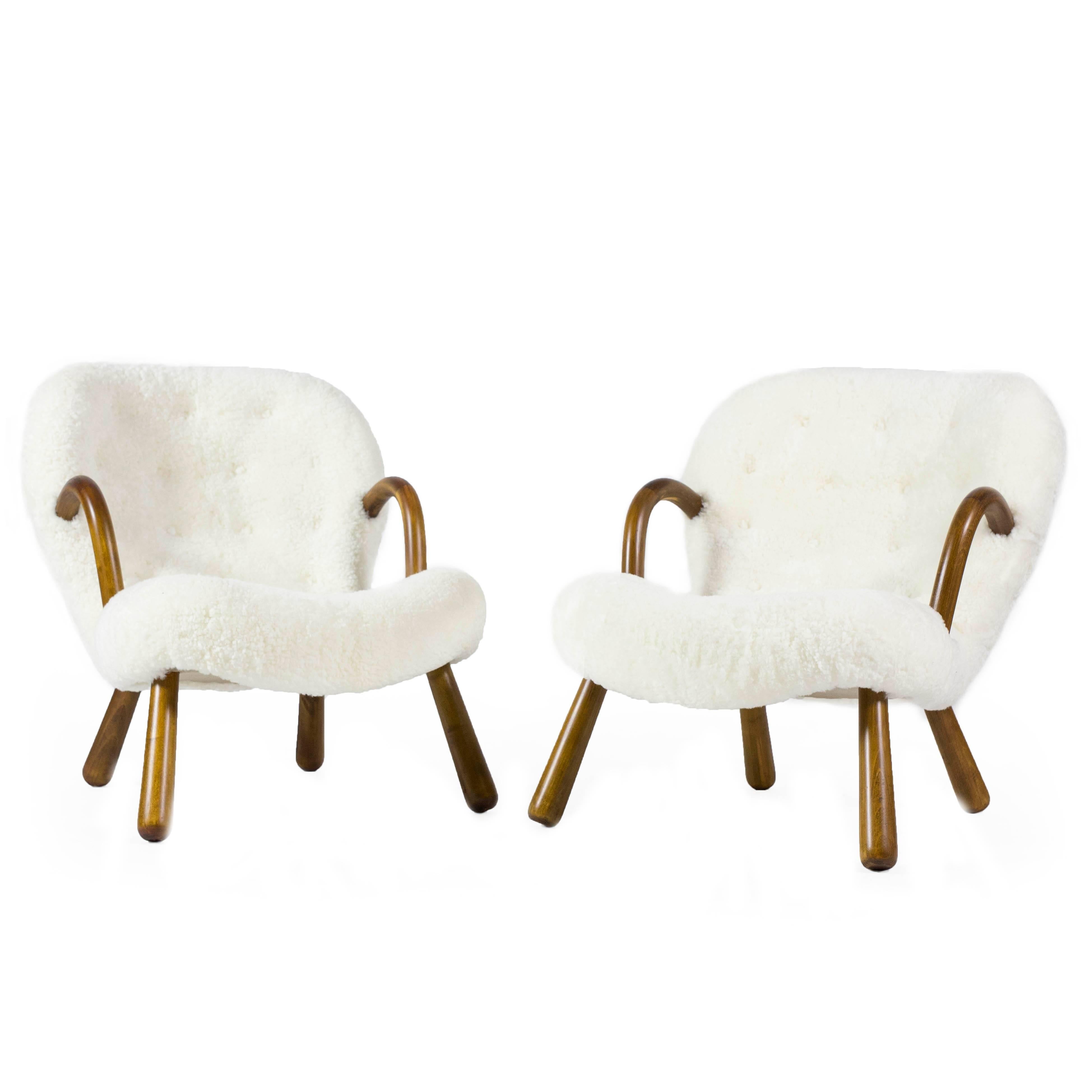 Pair of Phillip Arctander Clam Chairs