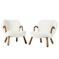 Pair of Phillip Arctander Clam Chairs