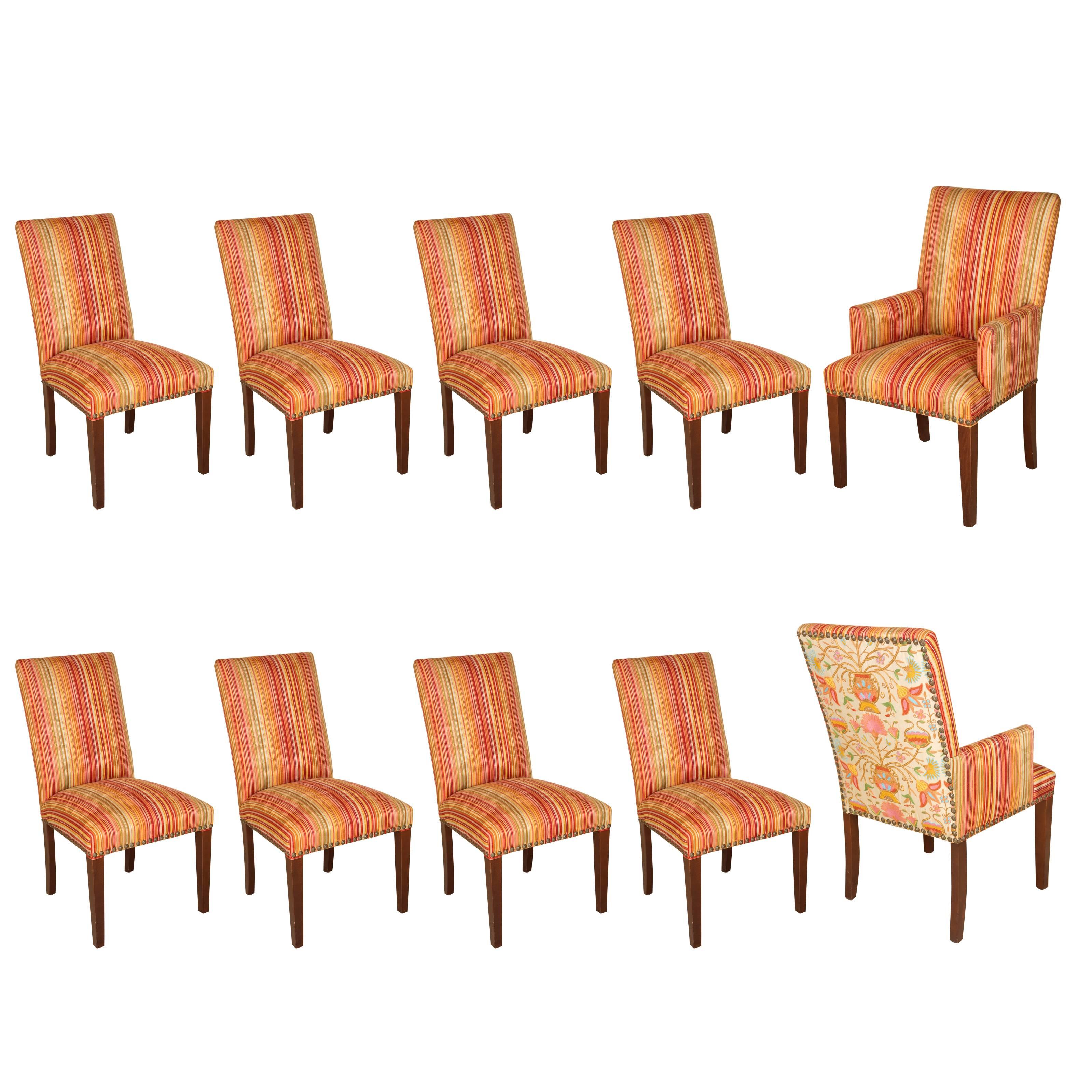 Set of Ten Moroccan Moorish Dining Chairs