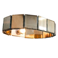 Ring contemporary Wall lamp Silvered Glass