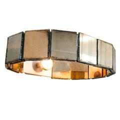 Ring Wall Sconce lamp 35x40x10 cm Lightings art Silvered Glass metal Body 6