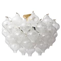 Mid-Century Modern "Tulipan" Flush Mount Chandelier, Austria, Kalmar, 1960s