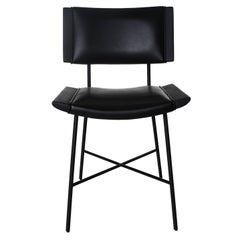 Alessandra Chair with Blackened Steel Frame by Thomas Hayes Studio