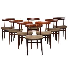 Set of Eight Dining Chairs in Rosewood by Fredrik Kayser