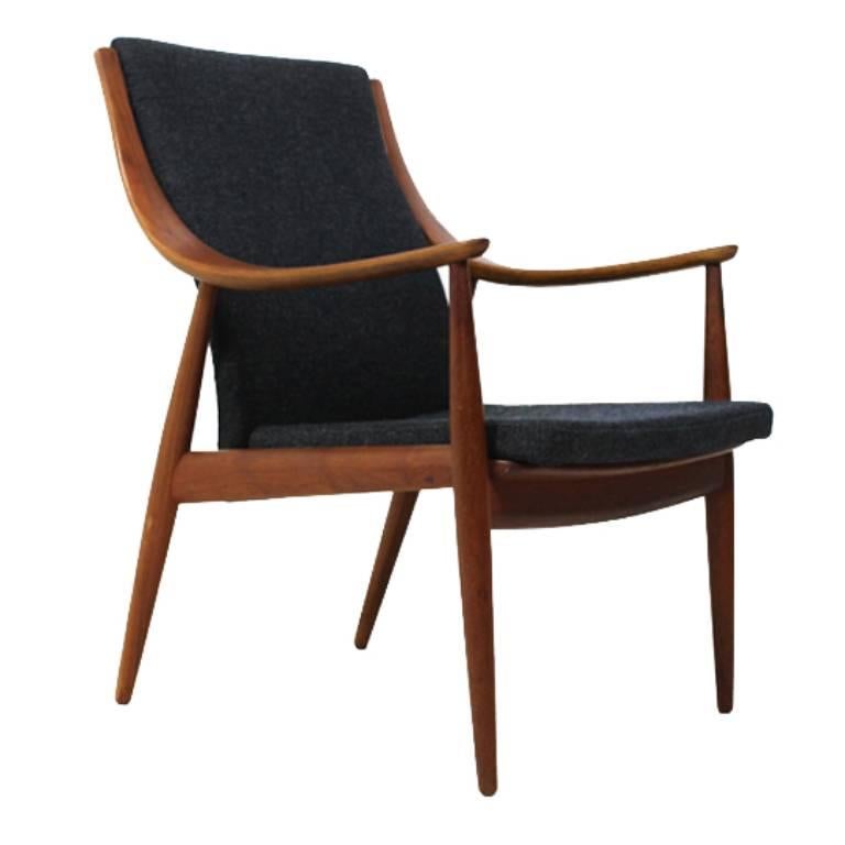 Peter Hvidt Teak Easy Chair Model 148, France & Son, Danish Modern, 1960s