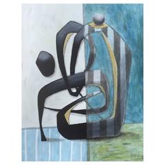 Abstract Oil on Panel Original Painting by Known Artist Steve McElroy 2