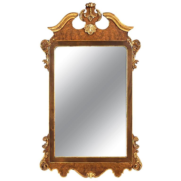 La Barge Italian Burl And Gilt Georgian Style Mirror For At 1stdibs La Barge Italian Burl And Gilt Georgian, La Barge Mirrors