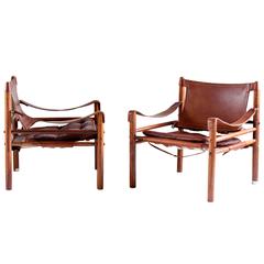 Pair of Safari Chairs "Sirocco" by Arne Norell
