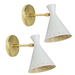 1950s Petite Italian Sconces Attributed to Stilnovo