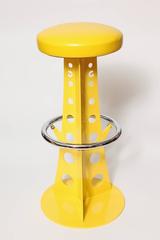 Three Midcentury Space Age Bar Stools, France, circa 1955