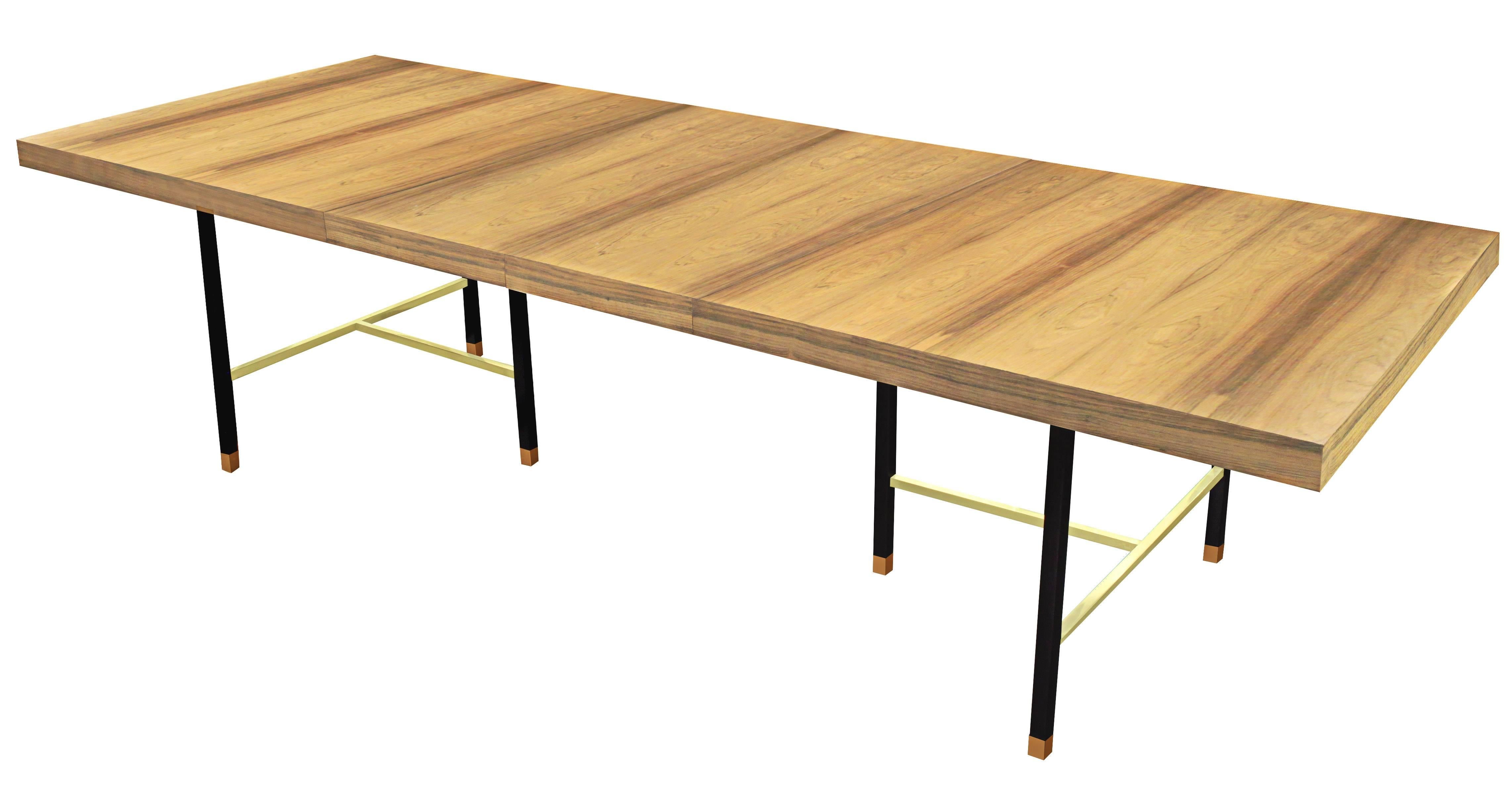 Mid-Century Modern Elegant Dining Table in Bleached Brazilian Rosewood by Harvey Probber
