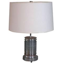 American Aluminum Machine Art Deco Table Lamp