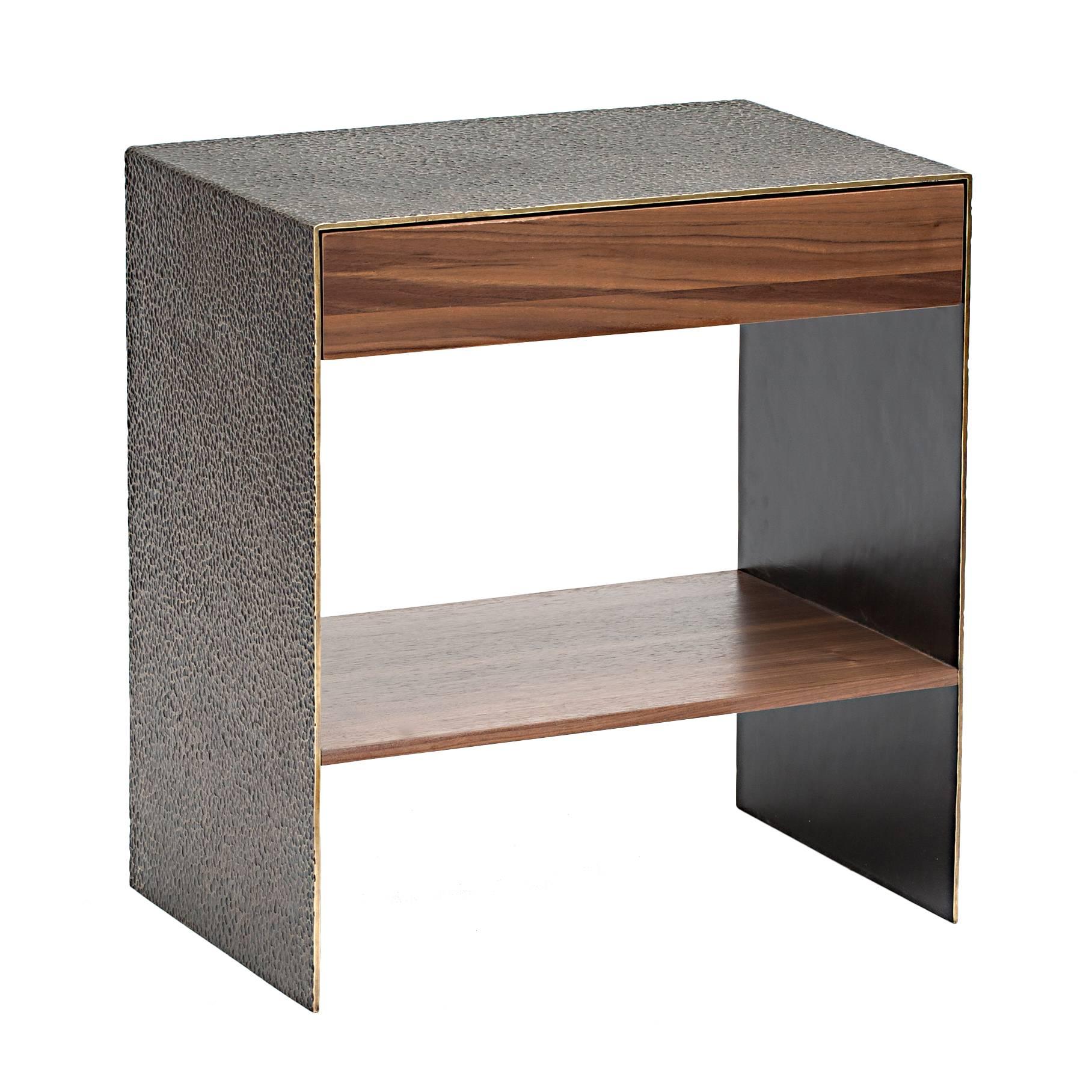 "Sumitra" Hand-Hammered Bronze Side Table by Aurelien Gallet For Sale