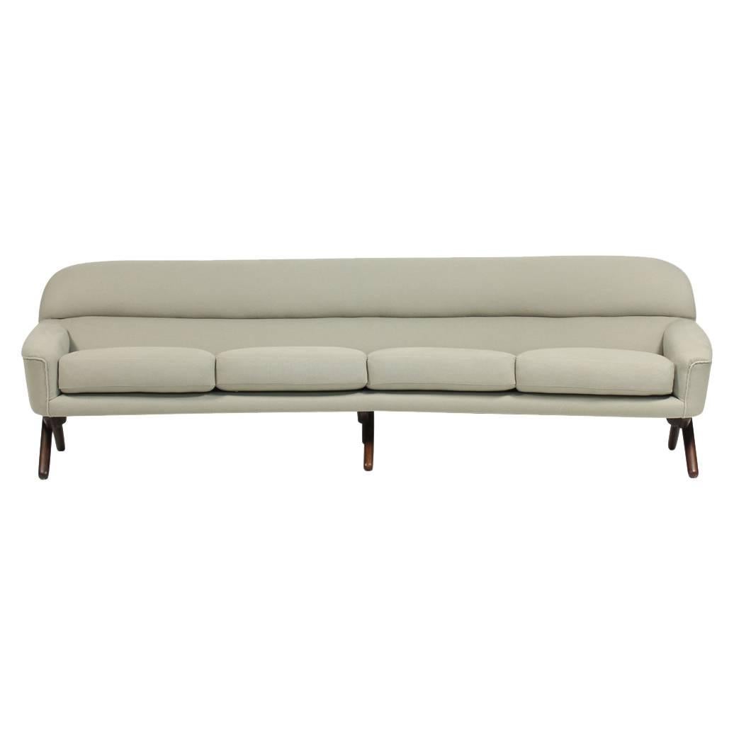 large curved sofa