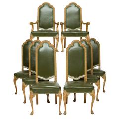 Antique George II Set of Eight Dining Chairs from Late 19th Century