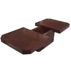 French Mid-Century Burl Coffee Table or Dry Bar 8