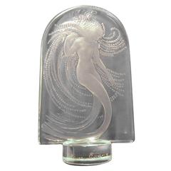 Lalique Crystal Nude Water Nymph Naiad Mermaid Paperweight