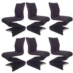 Six Midcentury "S" Chairs by Verner Panton