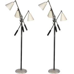 50's Pair of Triennale Floor Lamps 