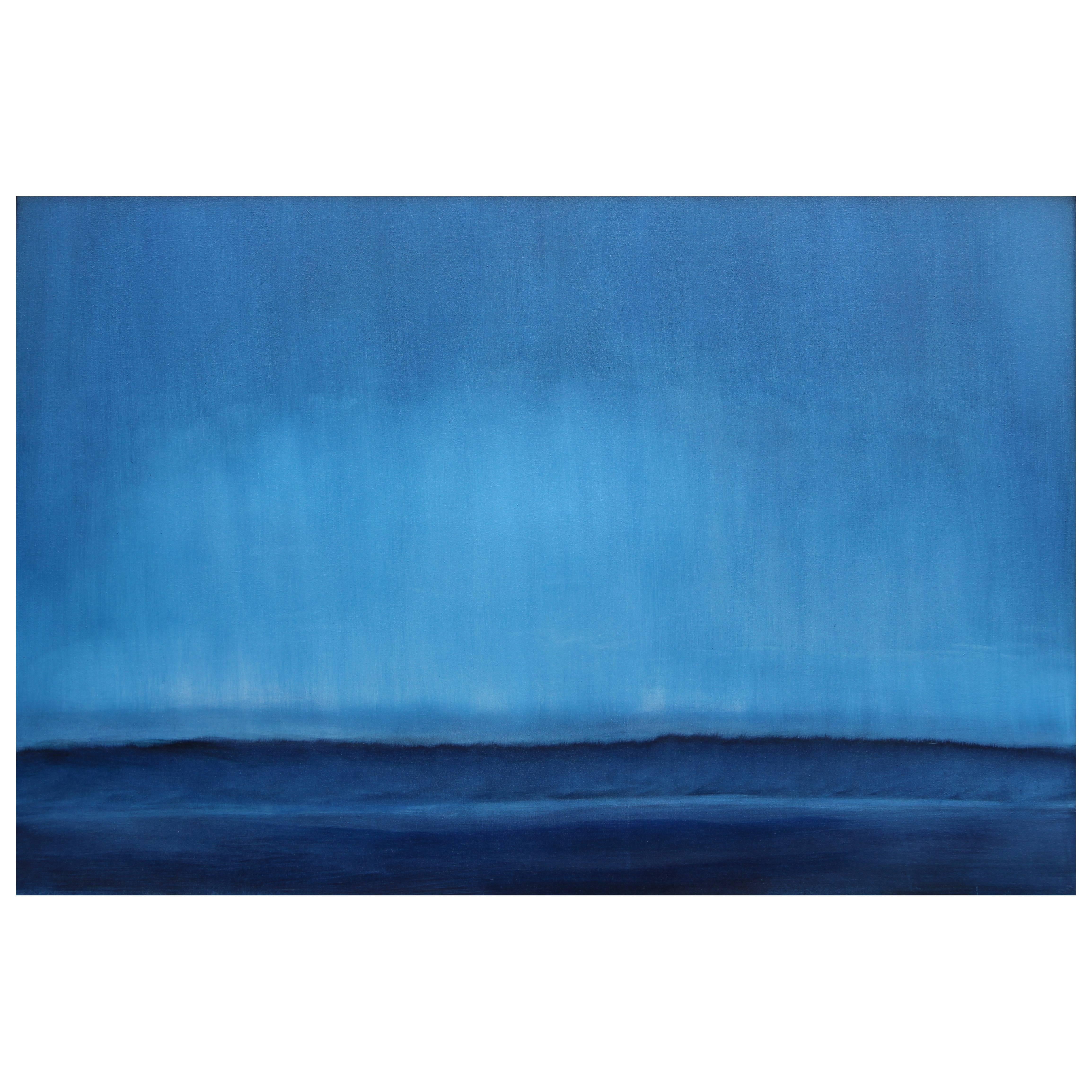 'Blue Velvet I' Oil on Canvas For Sale