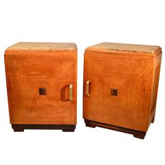 Pair of French Art Deco Nightstands