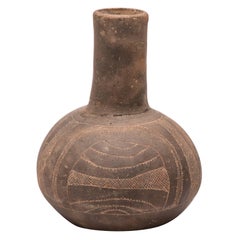 Pre-Contact Native American Engraved Ceramic Bottle