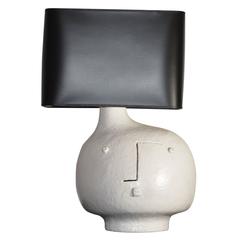 Large Ceramic Lamp Base and Shade Signed by DaLo