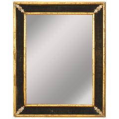 French Baroque Style Giltwood and Velvet Mirror, Late 19th Century 7