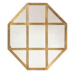 Octagonal Brass Mirror