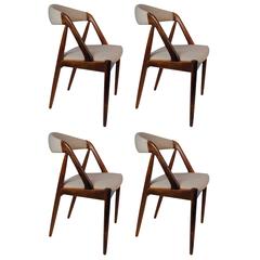 Kai Kristiansen Brazilian Rosewood Dining Chairs, Set of Four