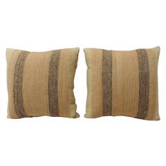 Tan and Brown Weave Textured Decorative Pillows 11