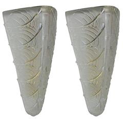 Pair of "Noisetier" Art Deco Wall Sconces by Rene Lalique 11