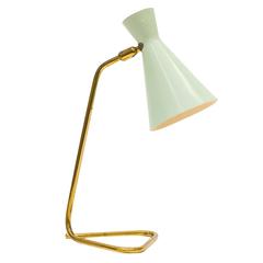Pastel and Brass Table Lamp by BAG Turgi, 1950s 8