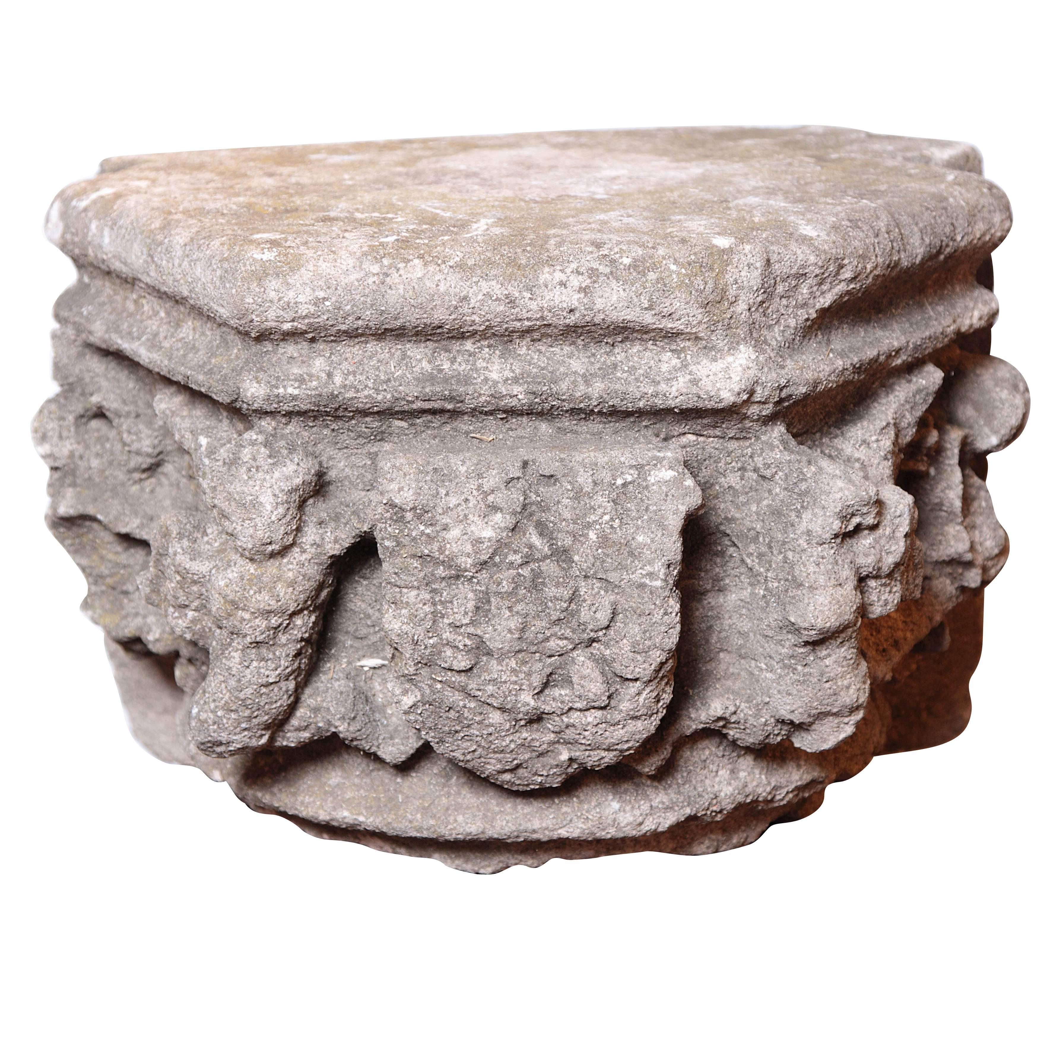Rare 16th Century Architectural Stone Capital from France